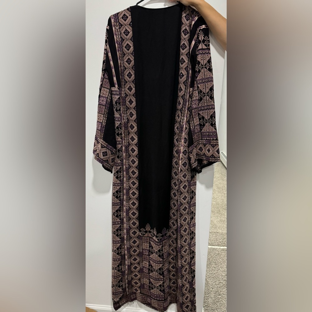 Purple and black thobe